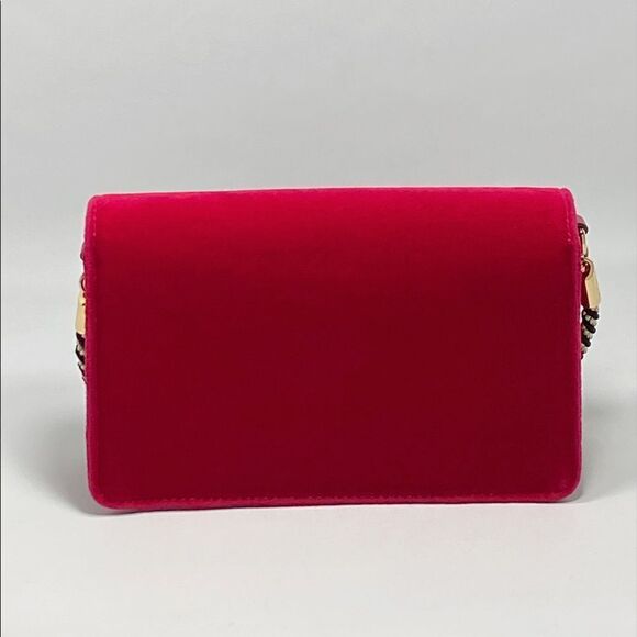 Gucci red Broadway velvet crystal G shoulder bag - Picture 11 of 16